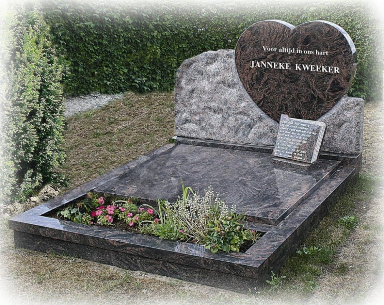 Grafmonument aurora red graniet