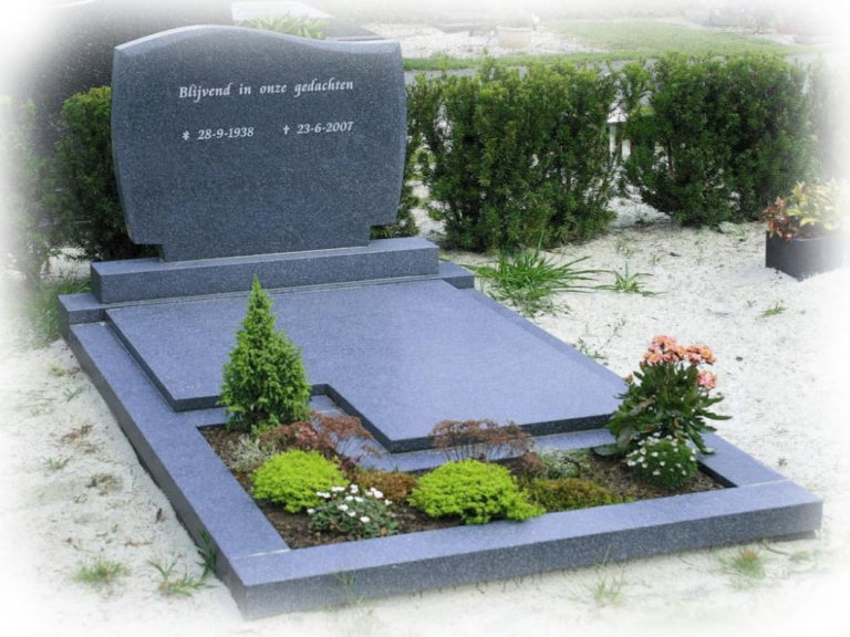 mat geslepen busgowetz graniet dubbel grafmonument