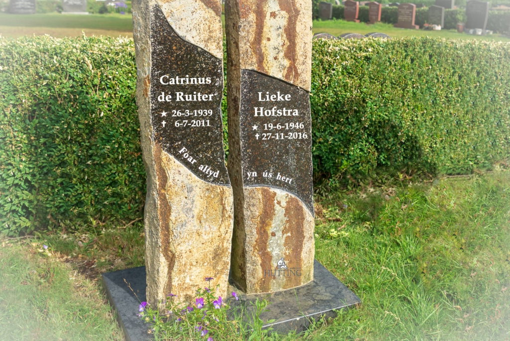 Gepolijste basalt ruwe grafstenen 1