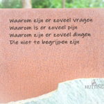 Grafsteen met cortenstaal scaled