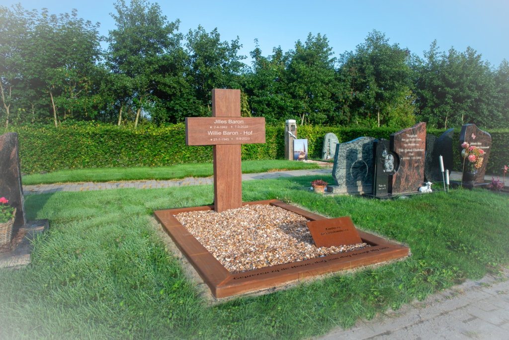 Grafmonument cortenstaal kruis scaled