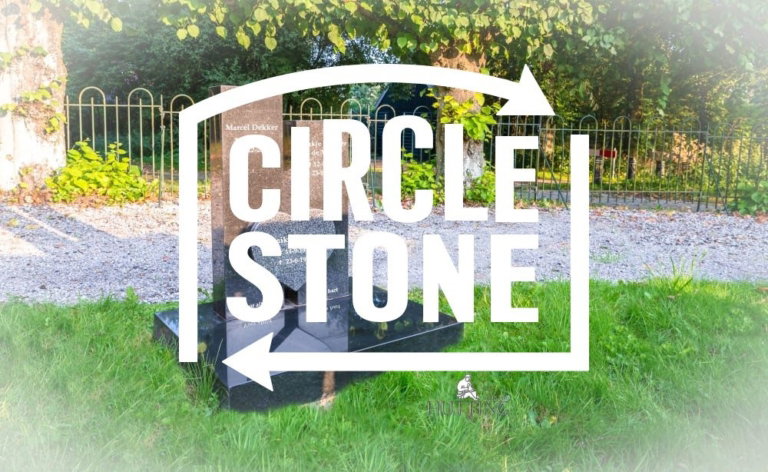 Grafsteen met een hart circle stone