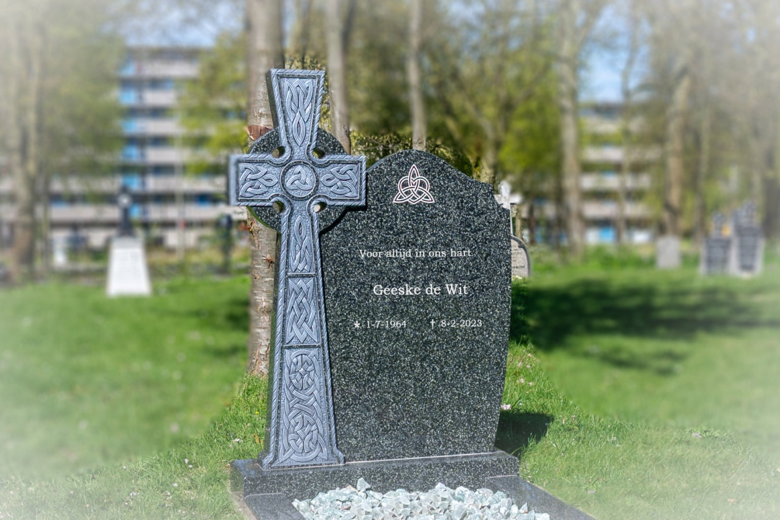 Grafsteen keltisch kruis scaled