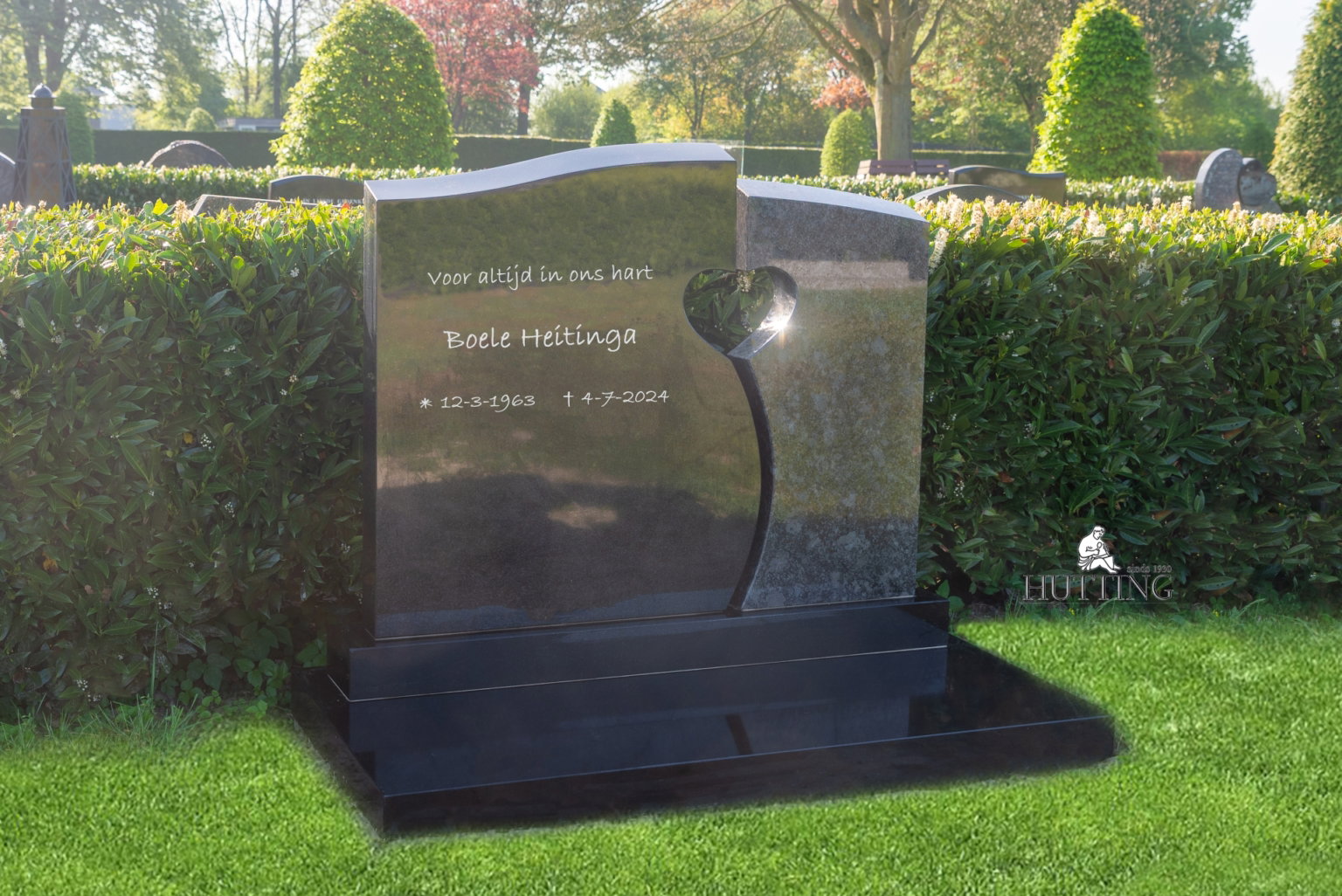 Grafmonument met hartje scaled